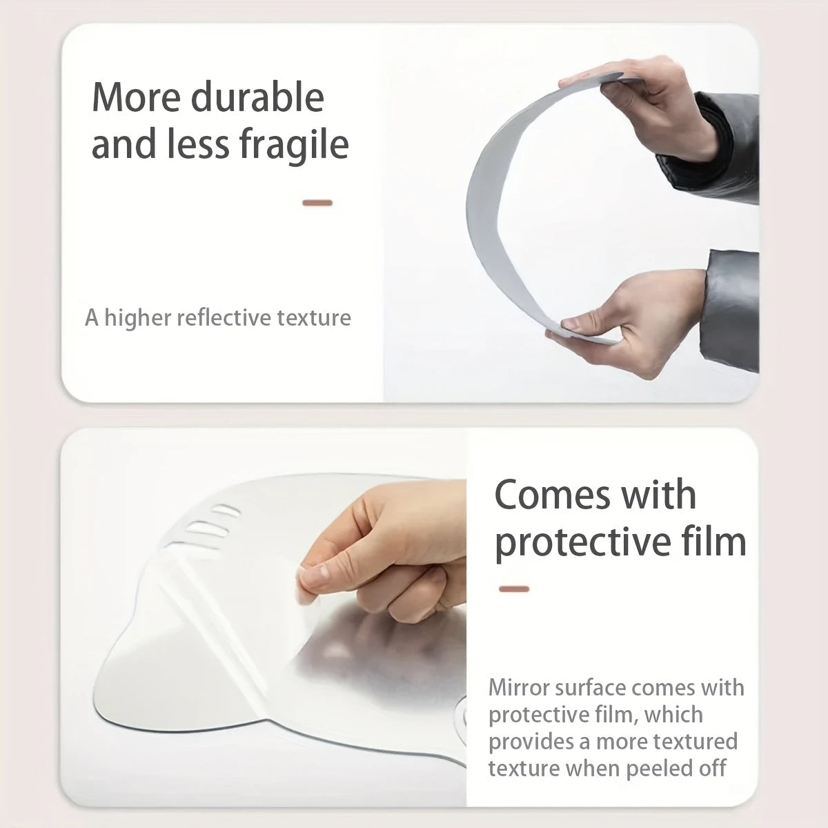 Cute Flower-Shaped Acrylic Wooden Mirror