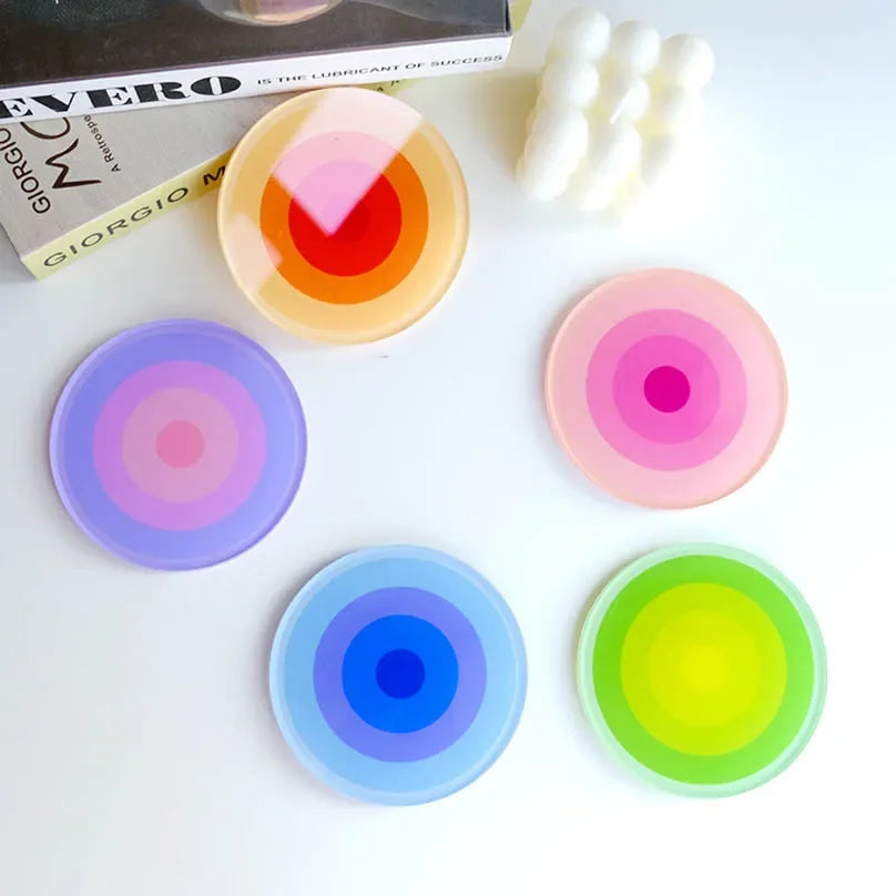 5pcs Acrylic Anti Slip Coaster