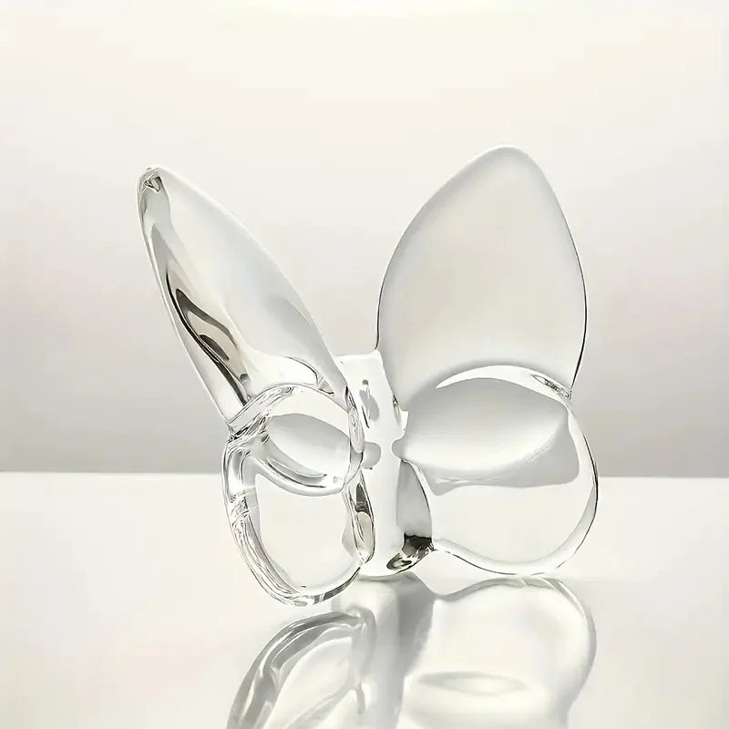 Elegant Crystal Glass Butterfly Ornament