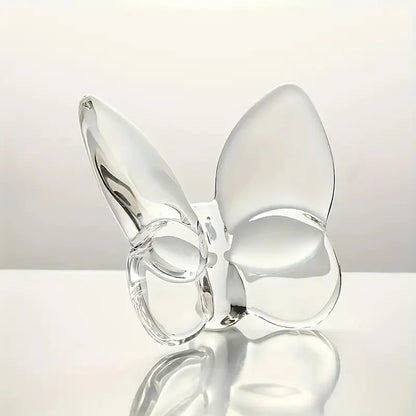 Elegant Crystal Glass Butterfly Ornament