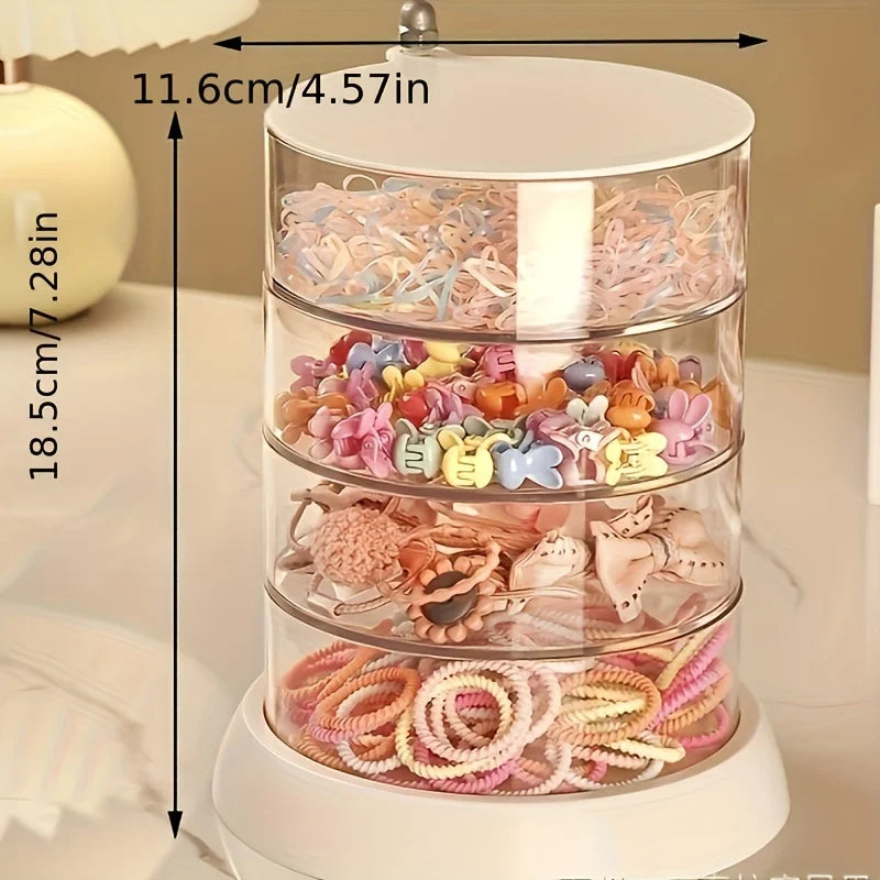 Princess-Themed Multi-Layer Rotating Jewelry Organizer