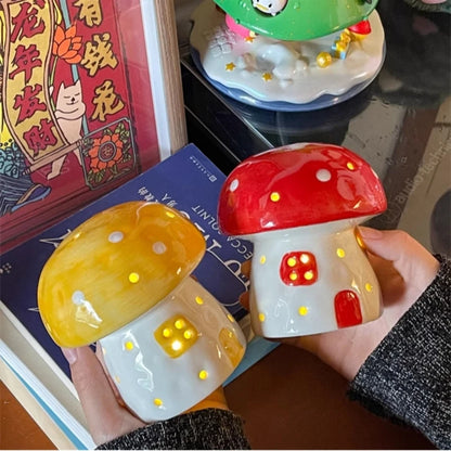 Handmade Cute Ceramic Cartoon Mushroom Home