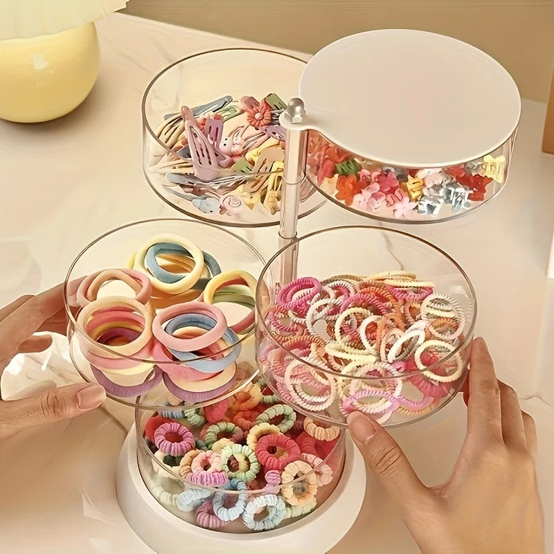Princess-Themed Multi-Layer Rotating Jewelry Organizer