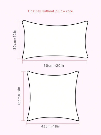 Blue and White Tufted Pillow Cover