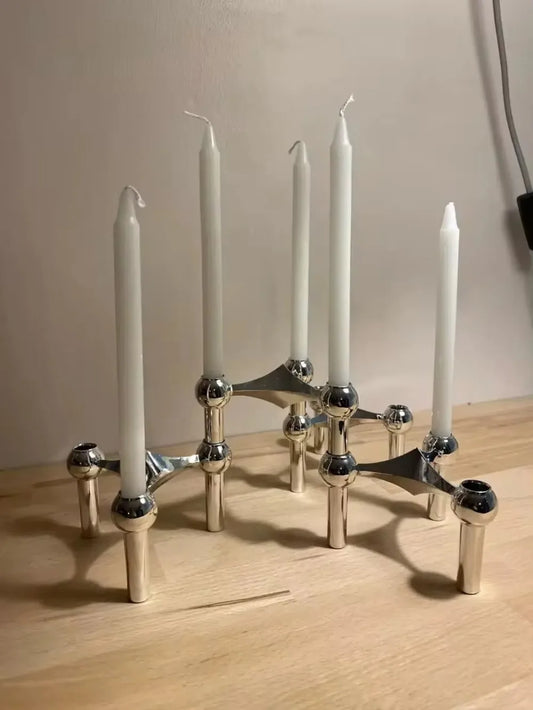 Metal Molecular Structure Candle Holder