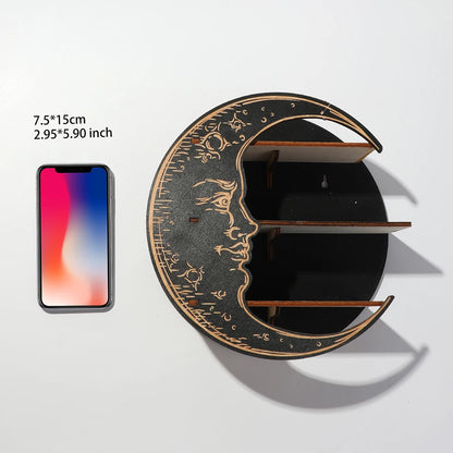 Crystal Wooden Moon Shelf