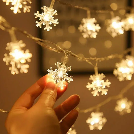 Snowflake LED String Lights