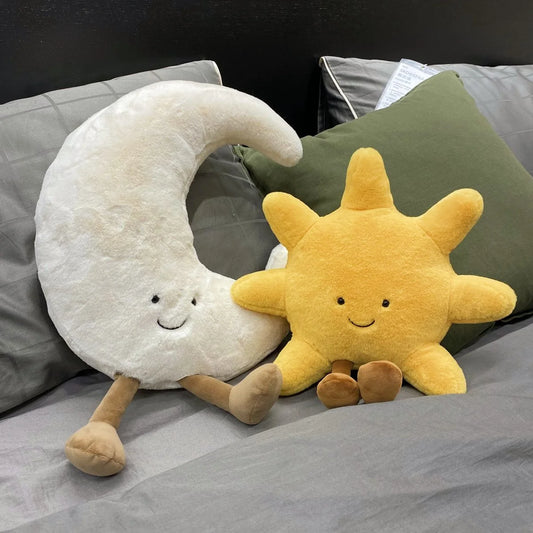 Smiley Moon and Sun Plush Toy