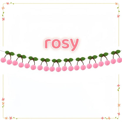 Cherry Felt String Ornament