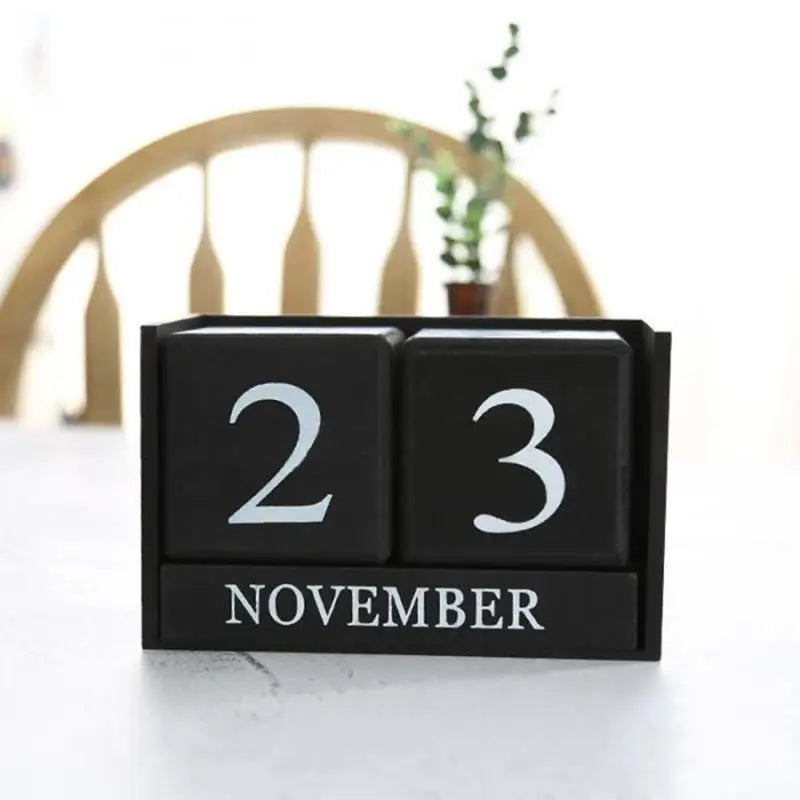 Vintage Desktop Wooden Letters Calendar