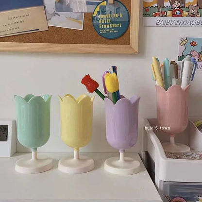 Pastel Tulip Pen Holder