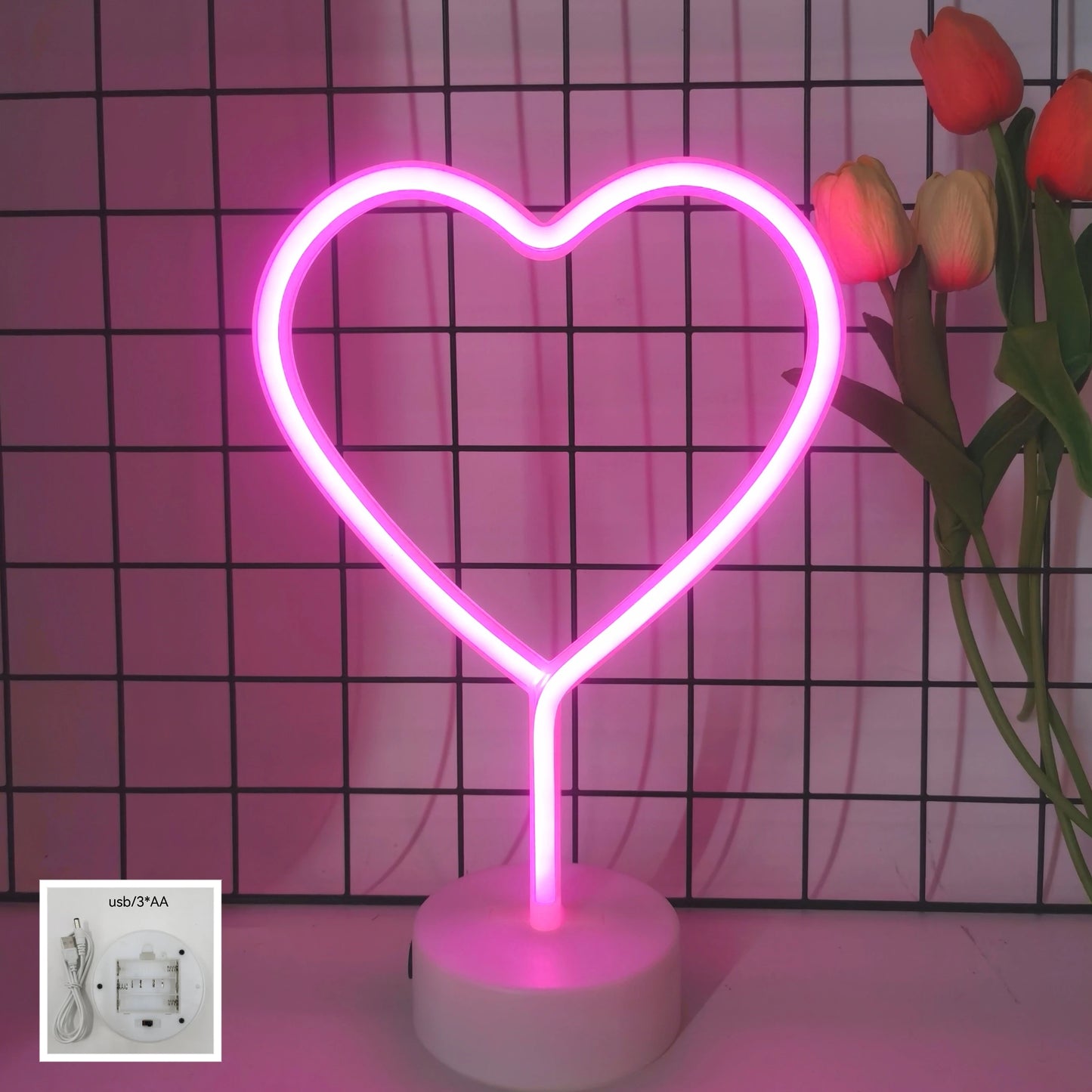 Heart-Shaped Neon Light