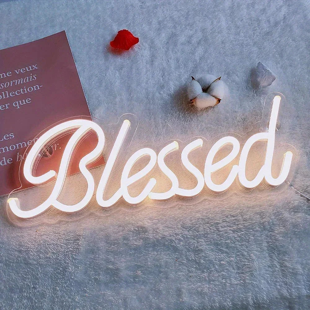 'Blessed' LED Neon Sign