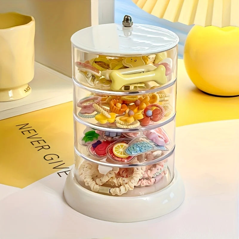 Princess-Themed Multi-Layer Rotating Jewelry Organizer