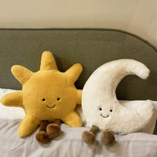 Smiley Moon and Sun Plush Toy