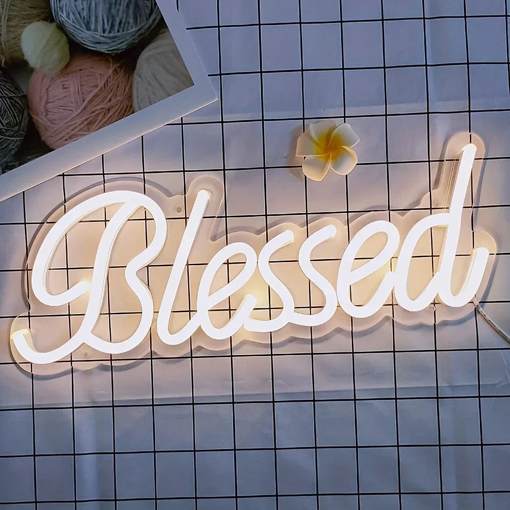 'Blessed' LED Neon Sign