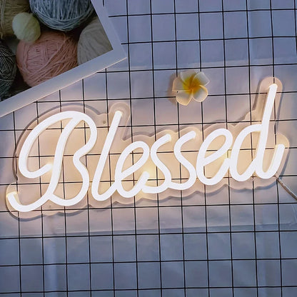 'Blessed' LED Neon Sign