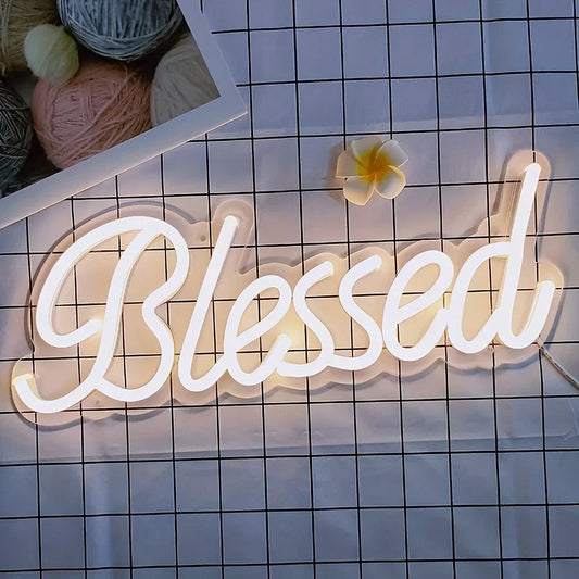 'Blessed' LED Neon Sign