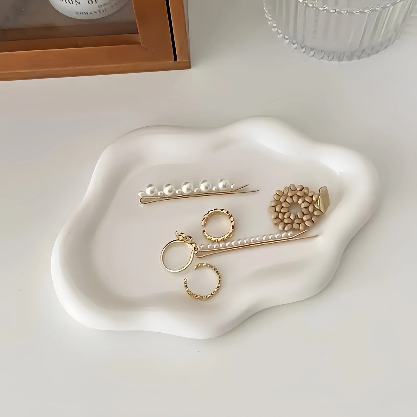 Cloud-Shaped Ceramic Jewelry Tray