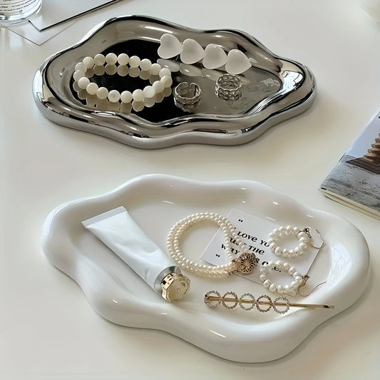 Cloud-Shaped Ceramic Jewelry Tray