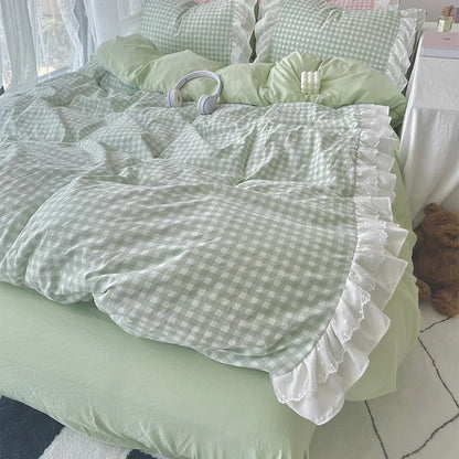 Korean Princess Lace Bedding Set