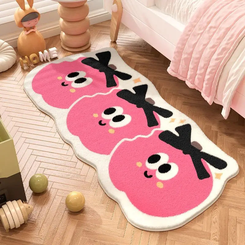 Cartoon Little Apple Bedside Rug