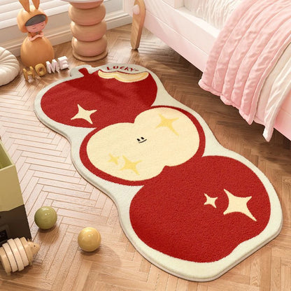 Cartoon Little Apple Bedside Rug