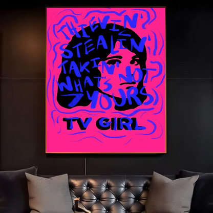 Retro TV Girl, French Exit, or Lovers Rock Poster