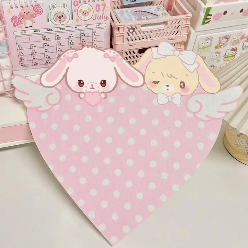 Pink Bunny Felt Cork Board