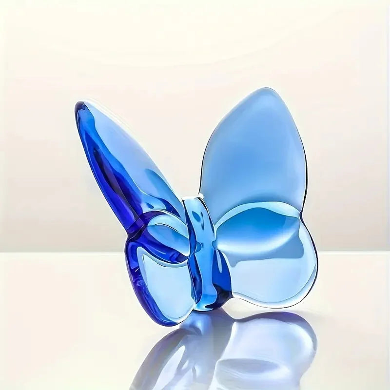 Elegant Crystal Glass Butterfly Ornament