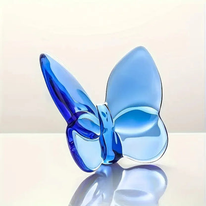 Elegant Crystal Glass Butterfly Ornament