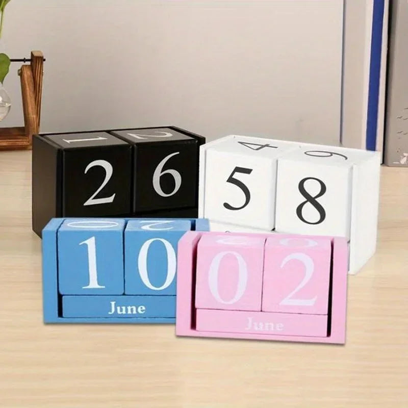 Vintage Desktop Wooden Letters Calendar