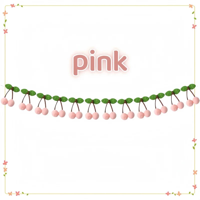 Cherry Felt String Ornament