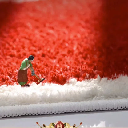 Cute Pink Heart-Shaped Rug