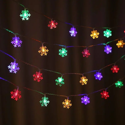 Snowflake LED String Lights