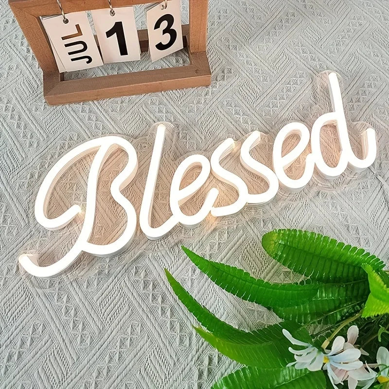 'Blessed' LED Neon Sign