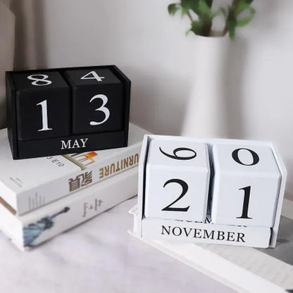 Vintage Desktop Wooden Letters Calendar