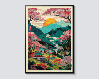 Mount Fuji Sunrise Wave Canvas Print