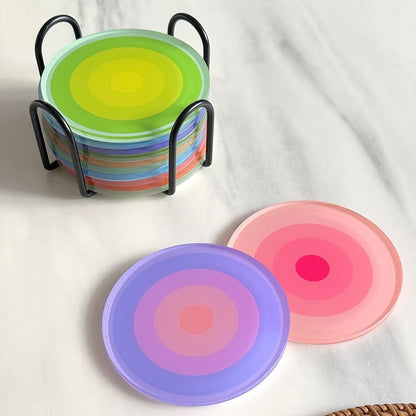 5pcs Acrylic Anti Slip Coaster
