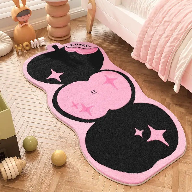 Cartoon Little Apple Bedside Rug